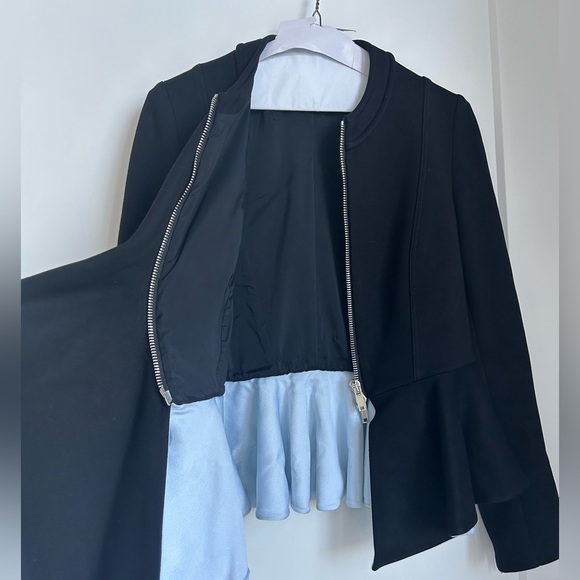 Givenchy Cascade Ruffle Peplum Jacket Black IT44 (US 8) - Picture 2 of 6